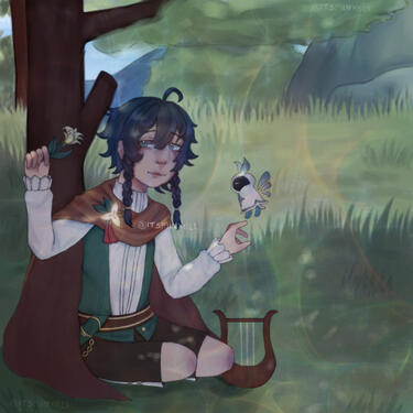 Fullbody render + complex BG