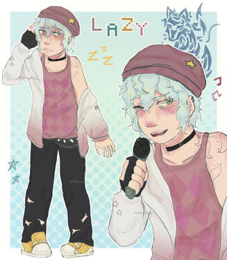 Lazy - Friend's OC Fullbody + Halfbody render